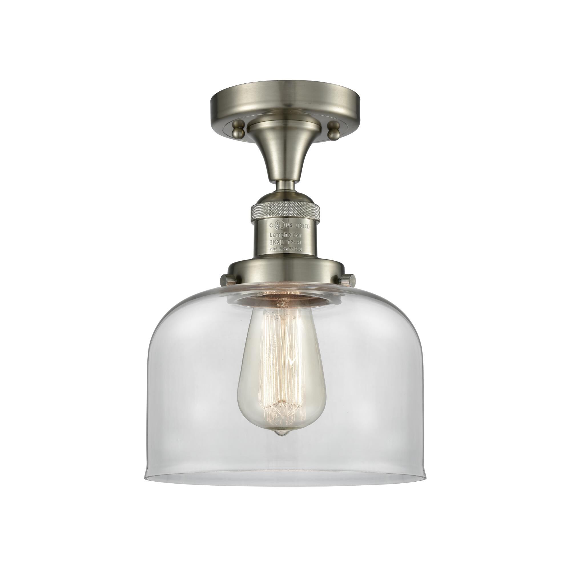 Bruno Marashlian Large Bell 8 Inch 1 Light Semi Flush Mount by Innovations Lighting