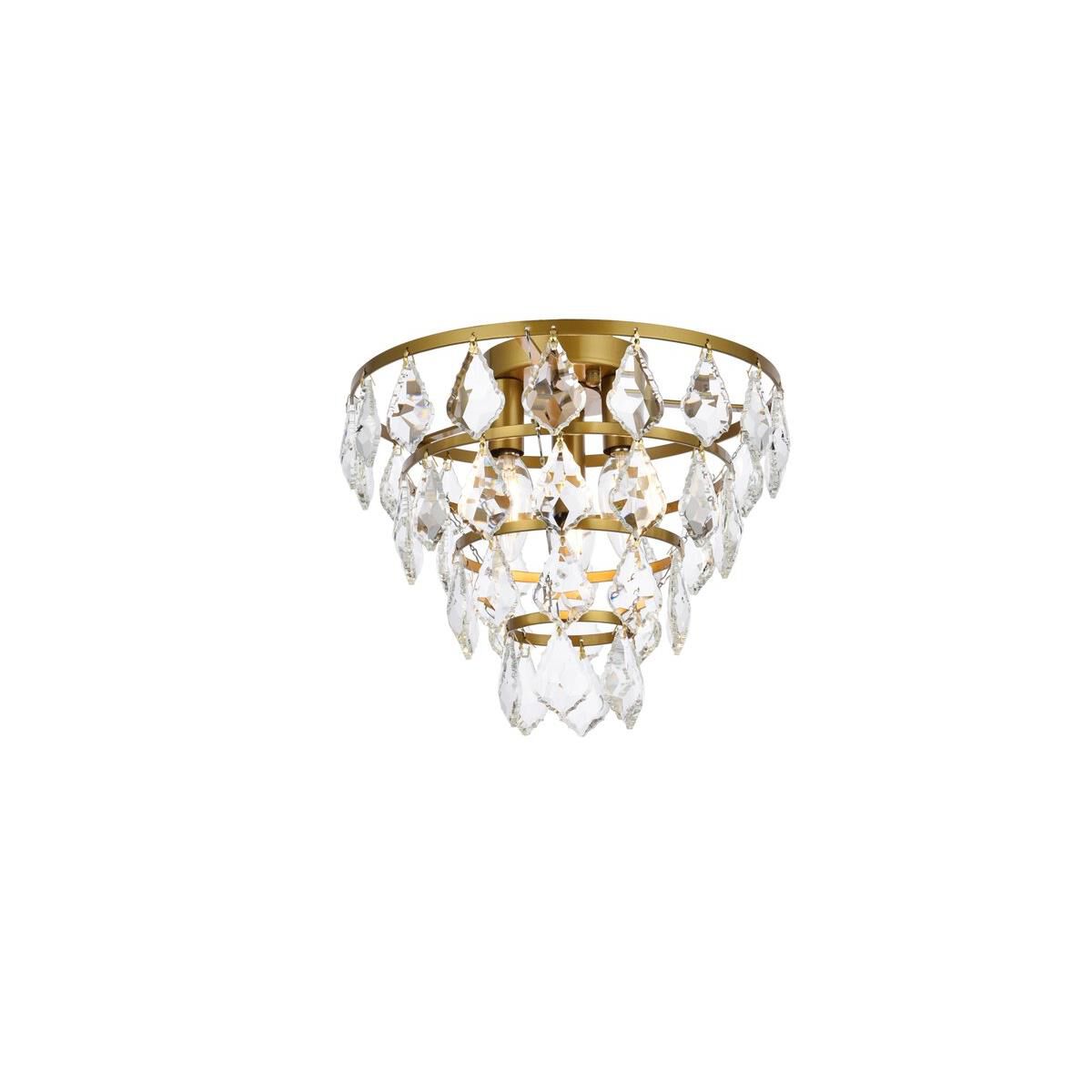 Shown in Brass finish and Royal Cut Clear crystal