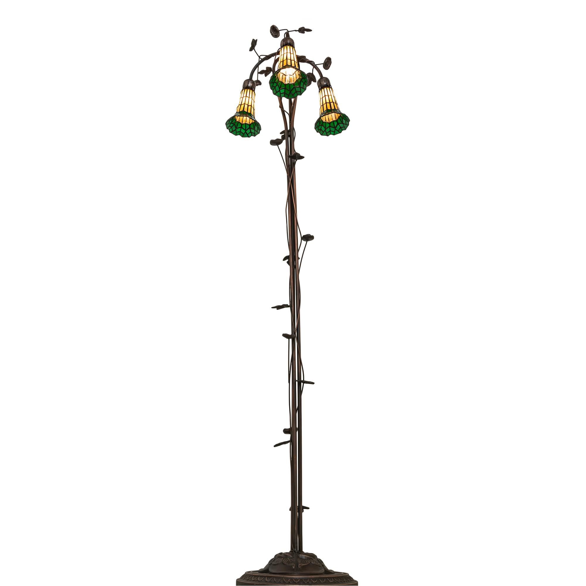 Stained Glass Pond Lily 58 Inch Floor Lamp by Meyda Lighting
