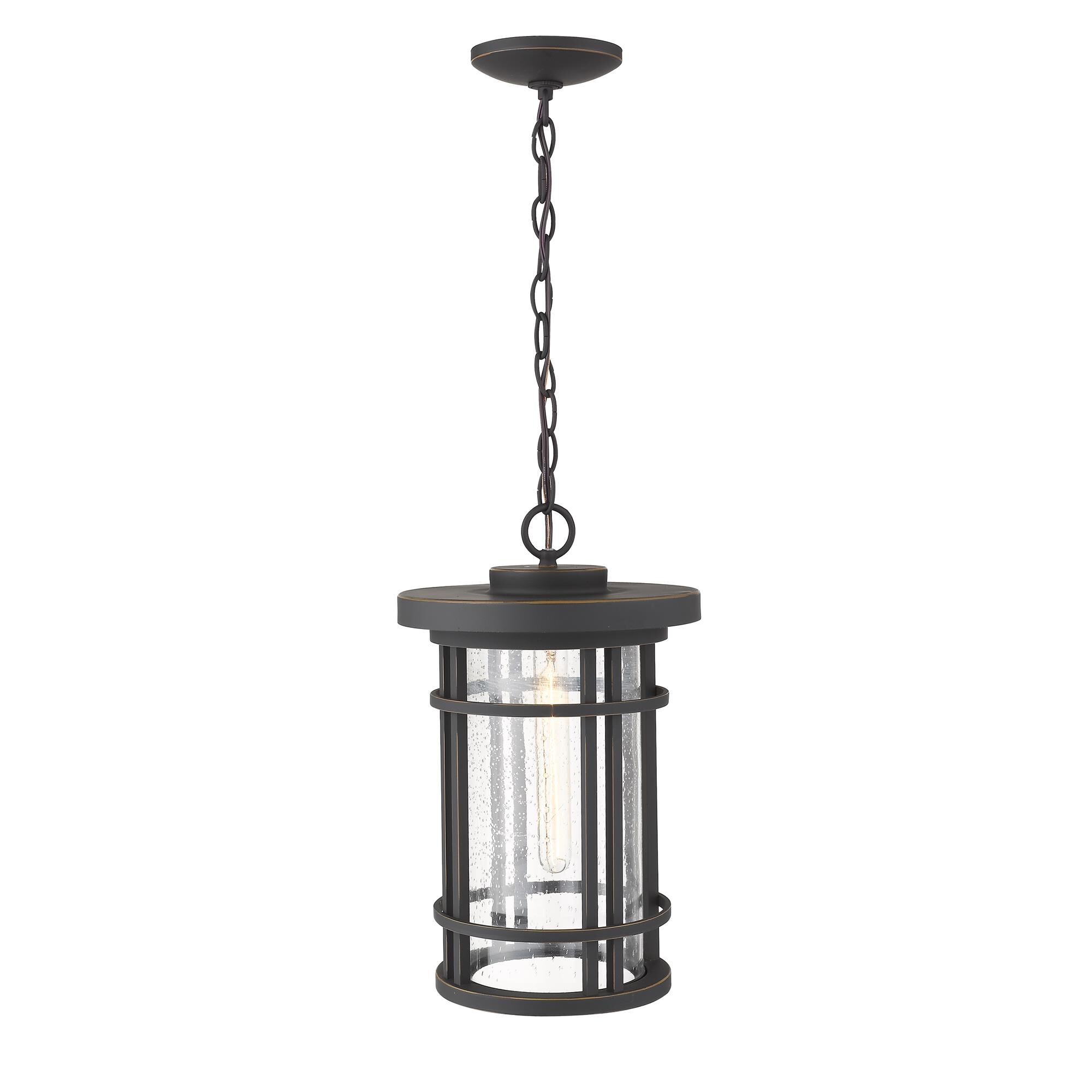 Shown in Oil Rubbed Bronze finish and Glass shade