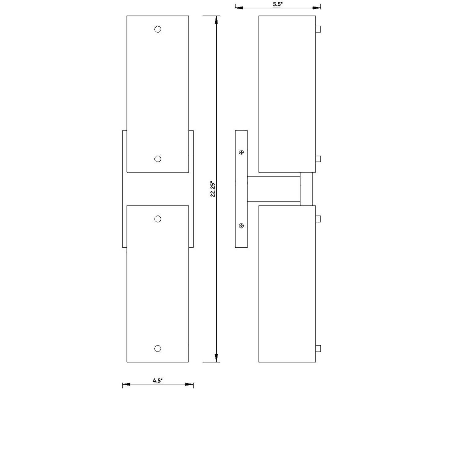 Latitude 22 Inch Wall Sconce by Designers Fountain