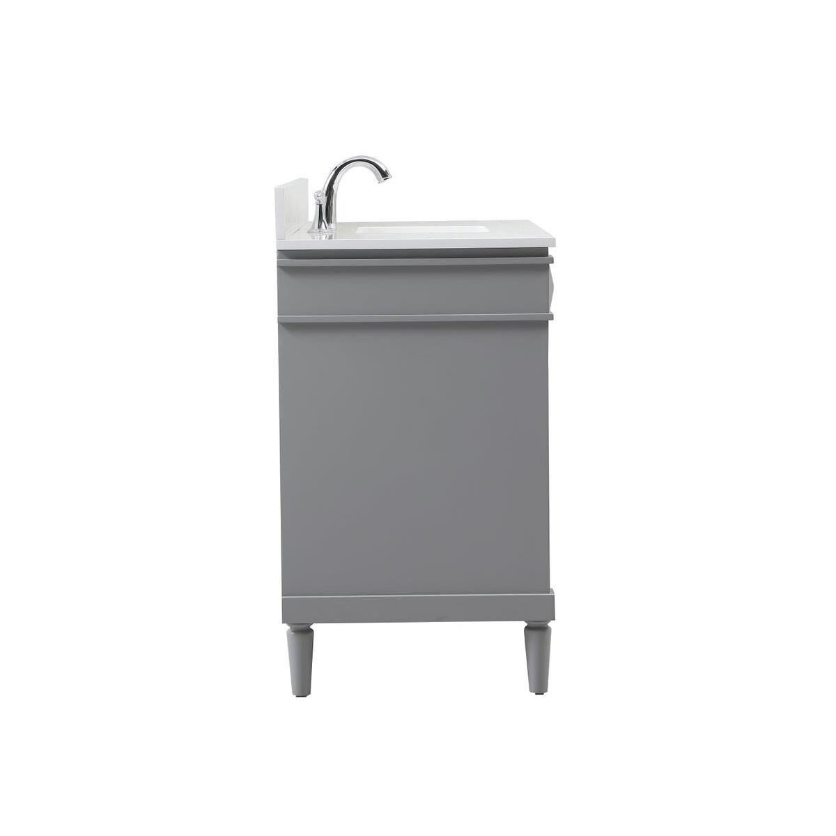 Shown in Grey finish and Backsplash accent