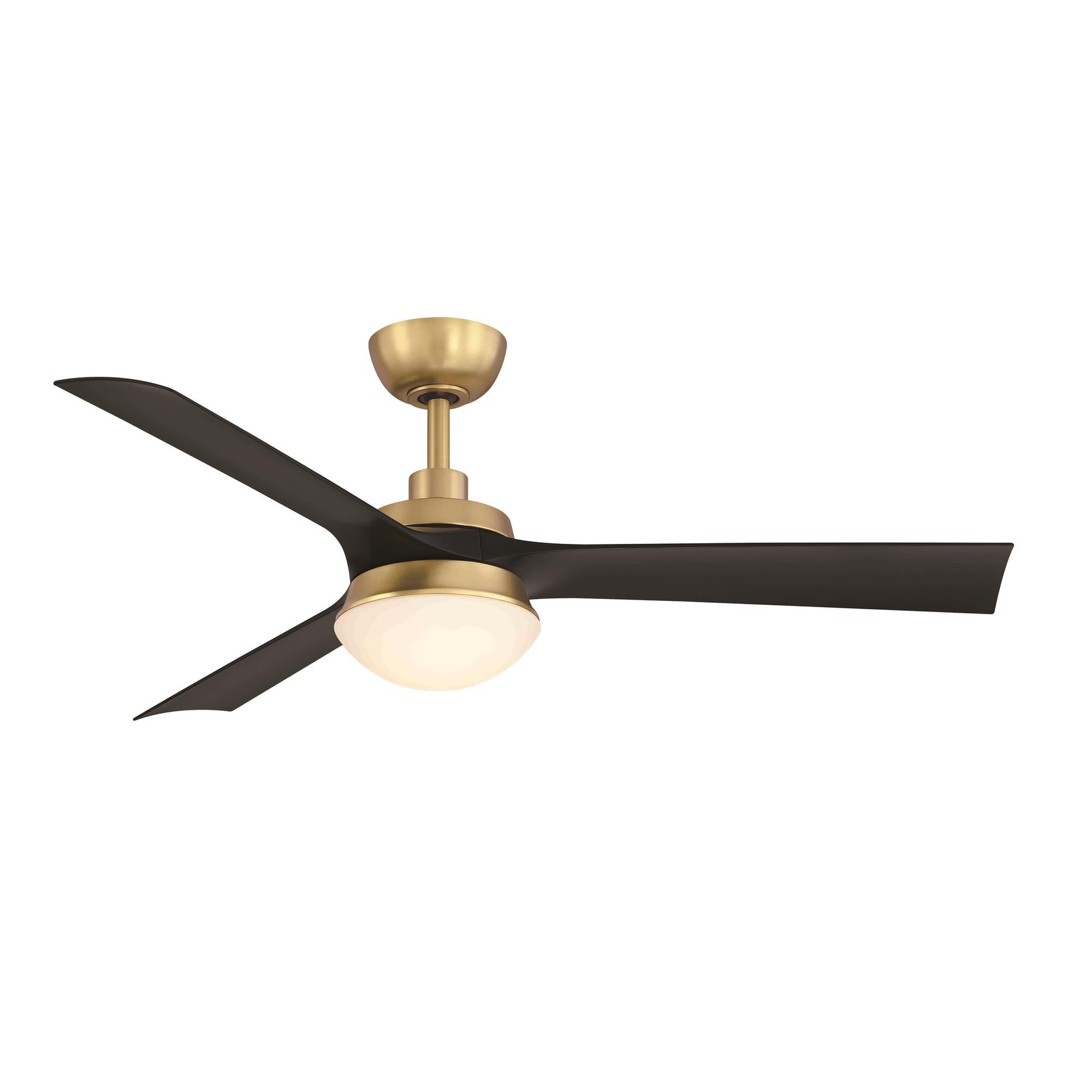 Shown in Brushed Satin Brass finish and Opal Frosted glass