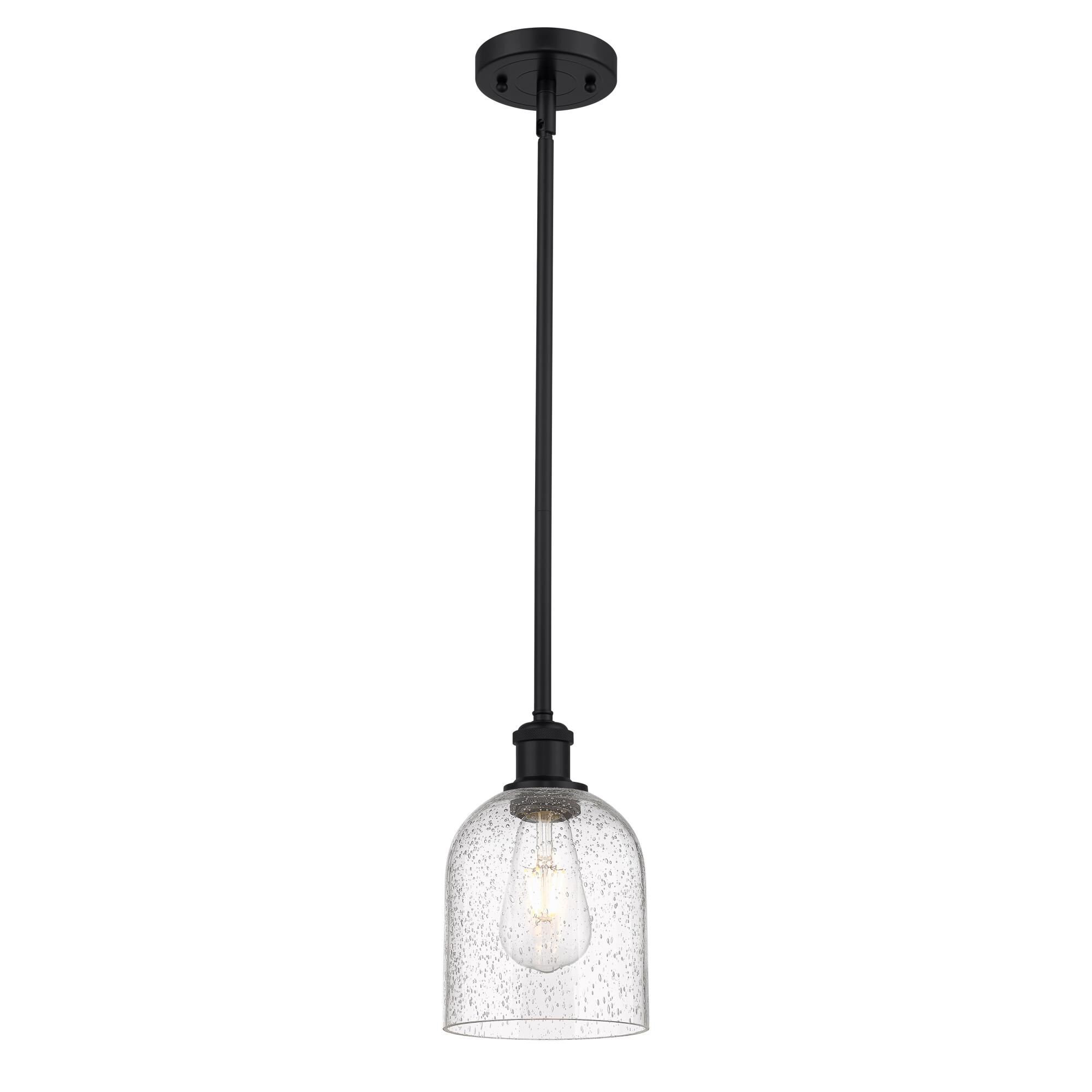 Shown in Matte Black finish and Seedy glass