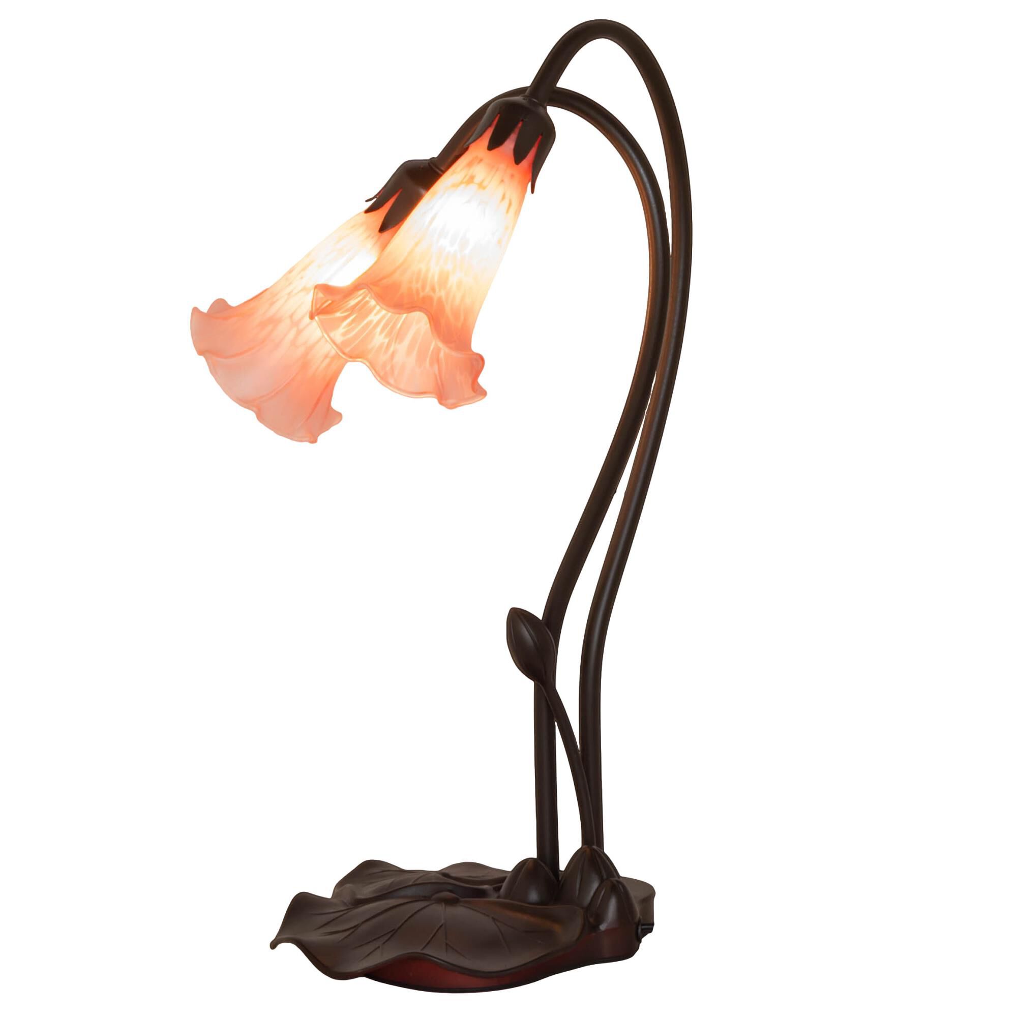 Pink Pond Lily 16 Inch Accent Lamp by Meyda Lighting