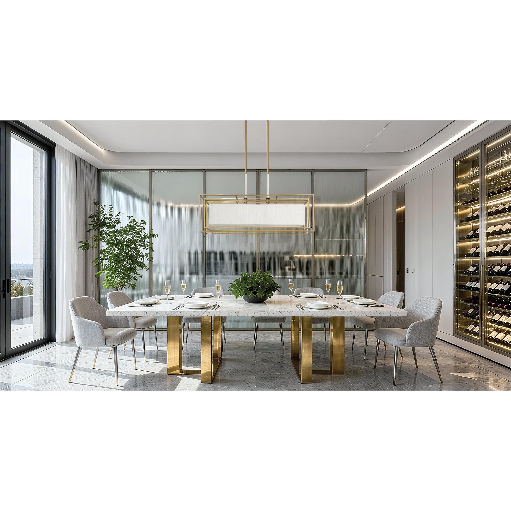 Shown in Brass finish and Cream shade
