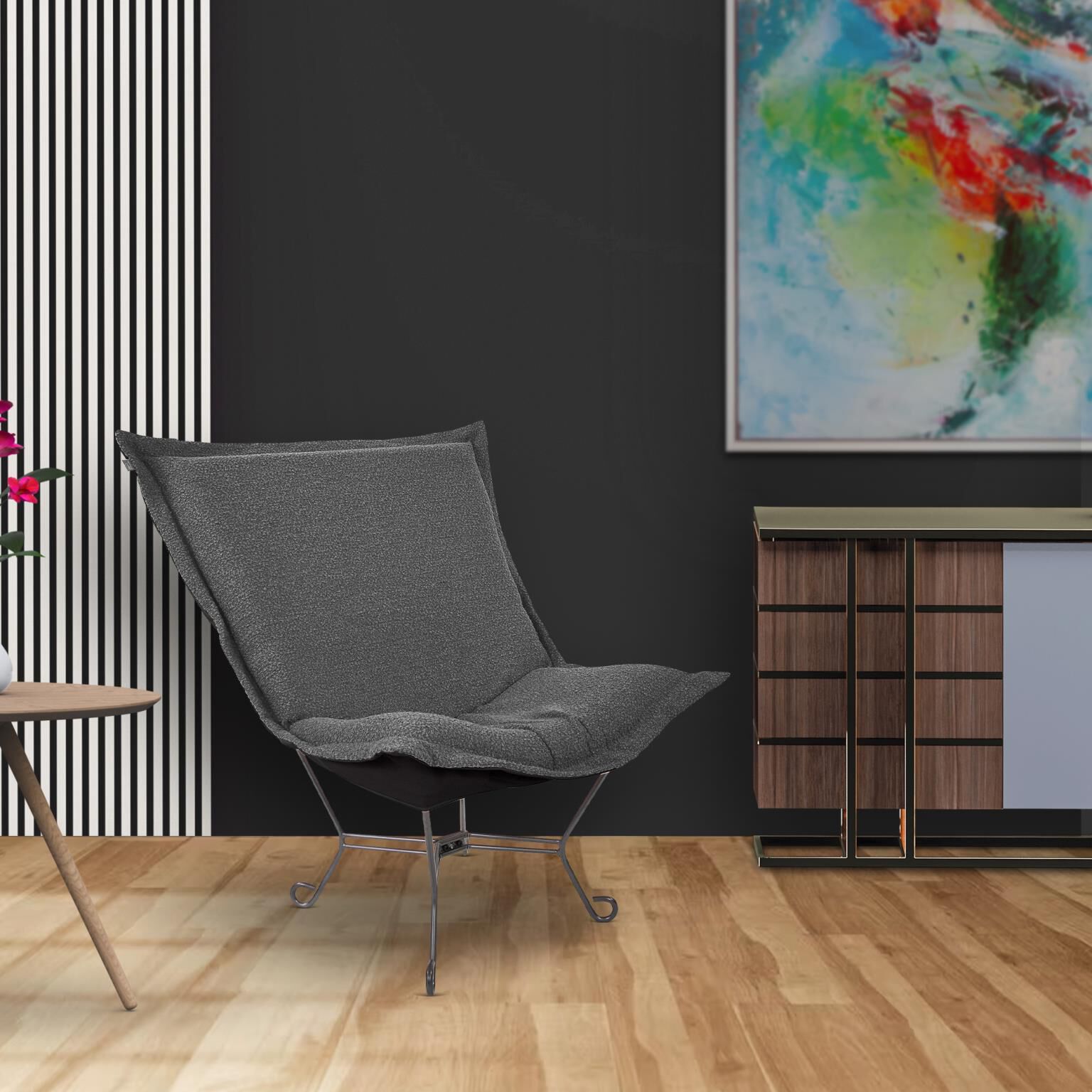 The Barbet Puff Accent Chair by Howard Elliott Collection