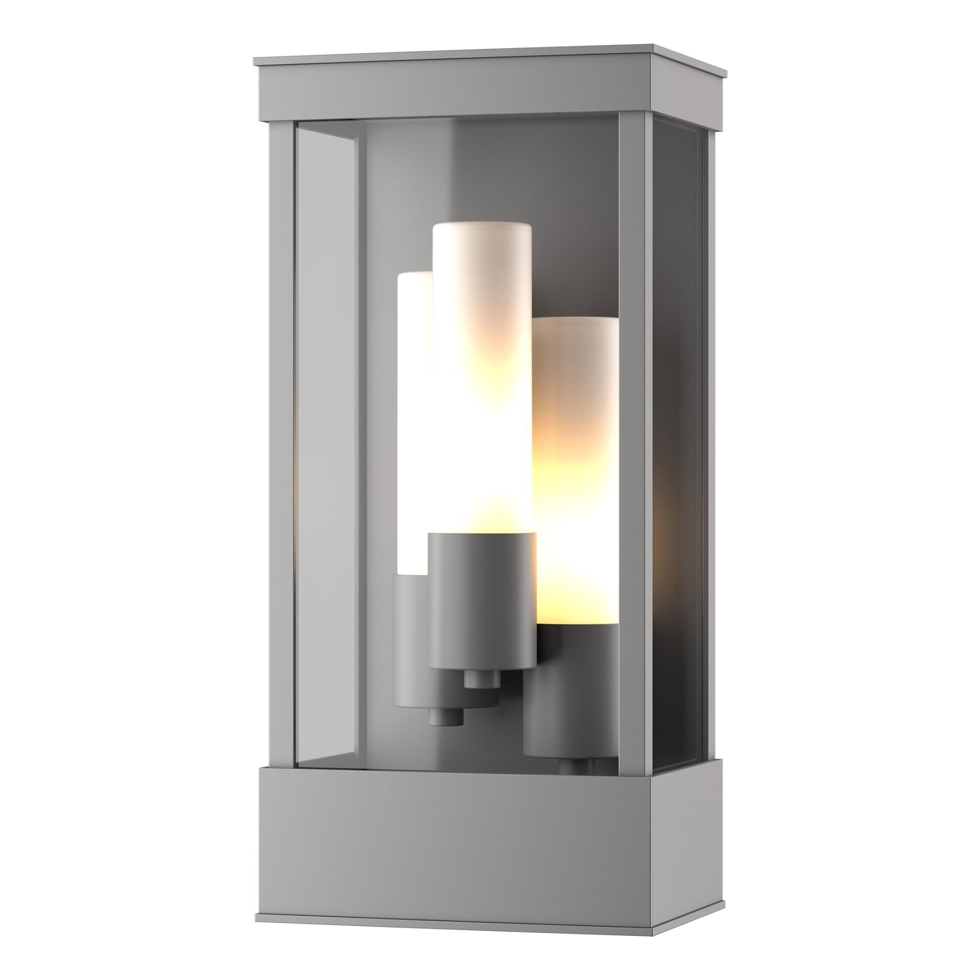 Shown in Coastal Burnished Steel finish and Opal  glass