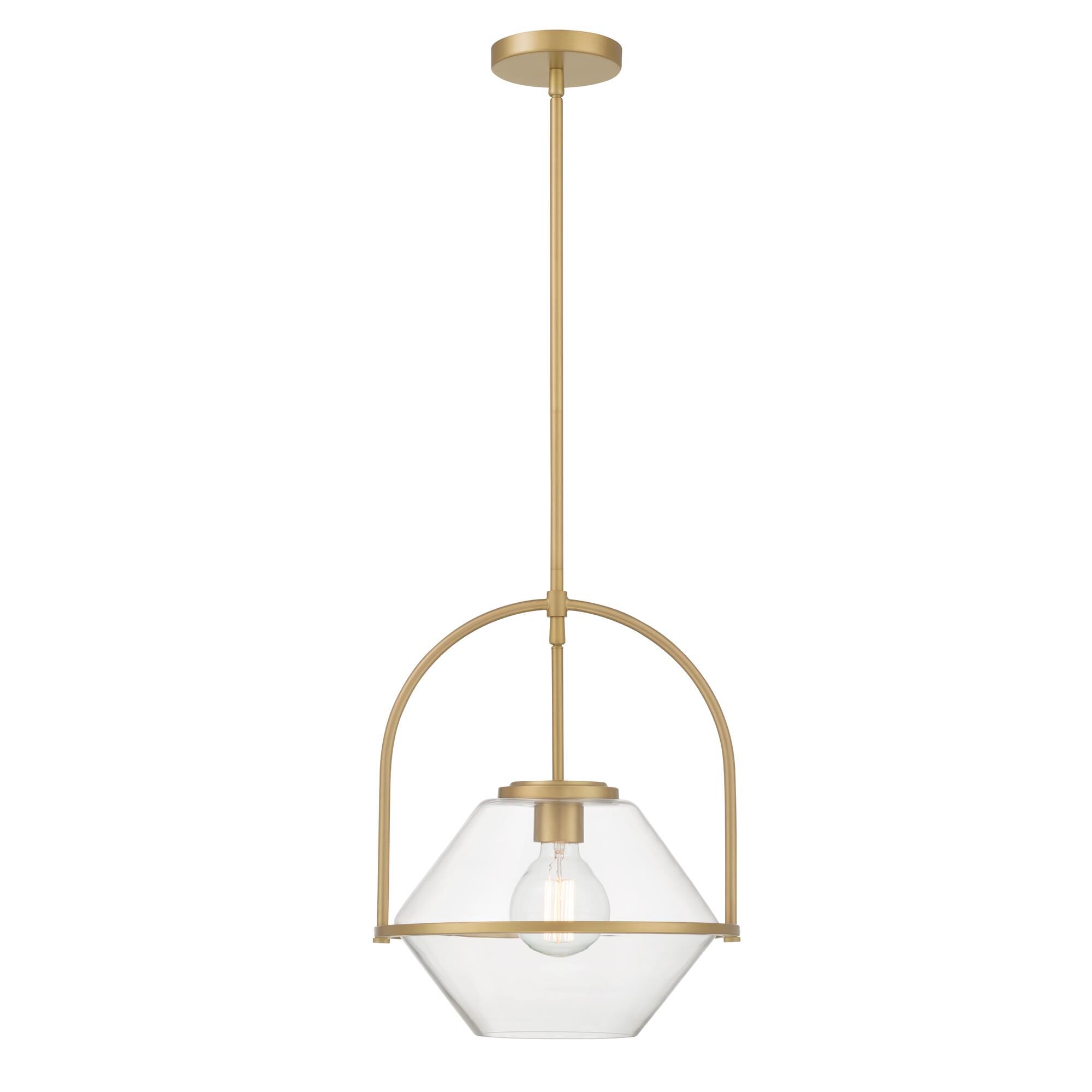 Shown in Legacy Brass finish and Clear glass