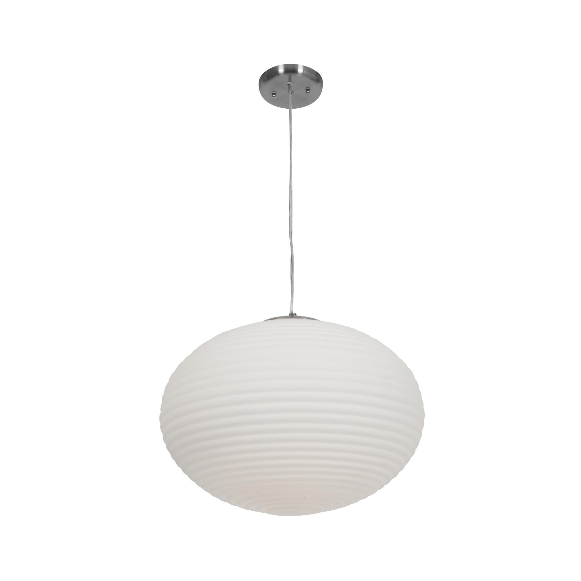 Shown in Brushed Steel (Bs) finish and Opal (Opl) glass