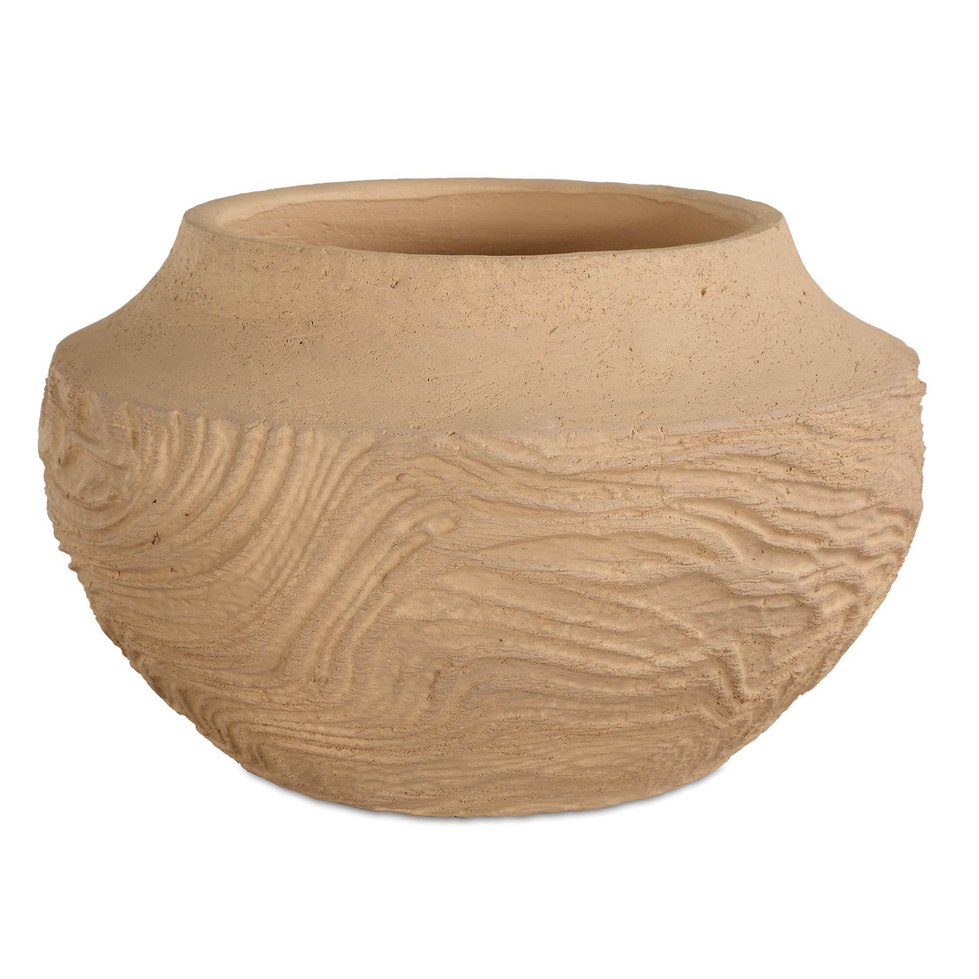 Carolyn Kinder Sandstone Flow 7 Inch Vase-Urn by Uttermost