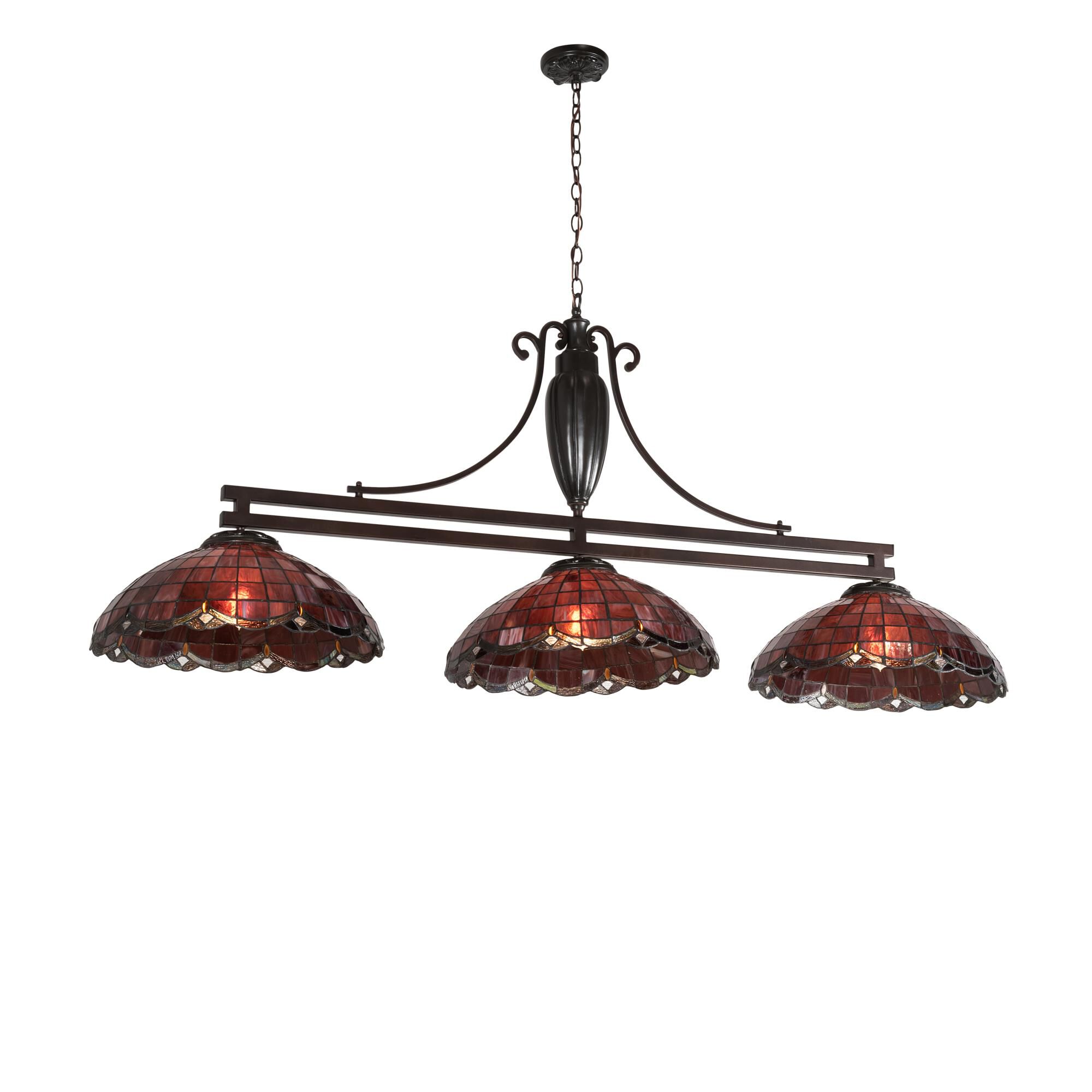 70 Inch 3 Light Linear Suspension Light by Meyda Lighting