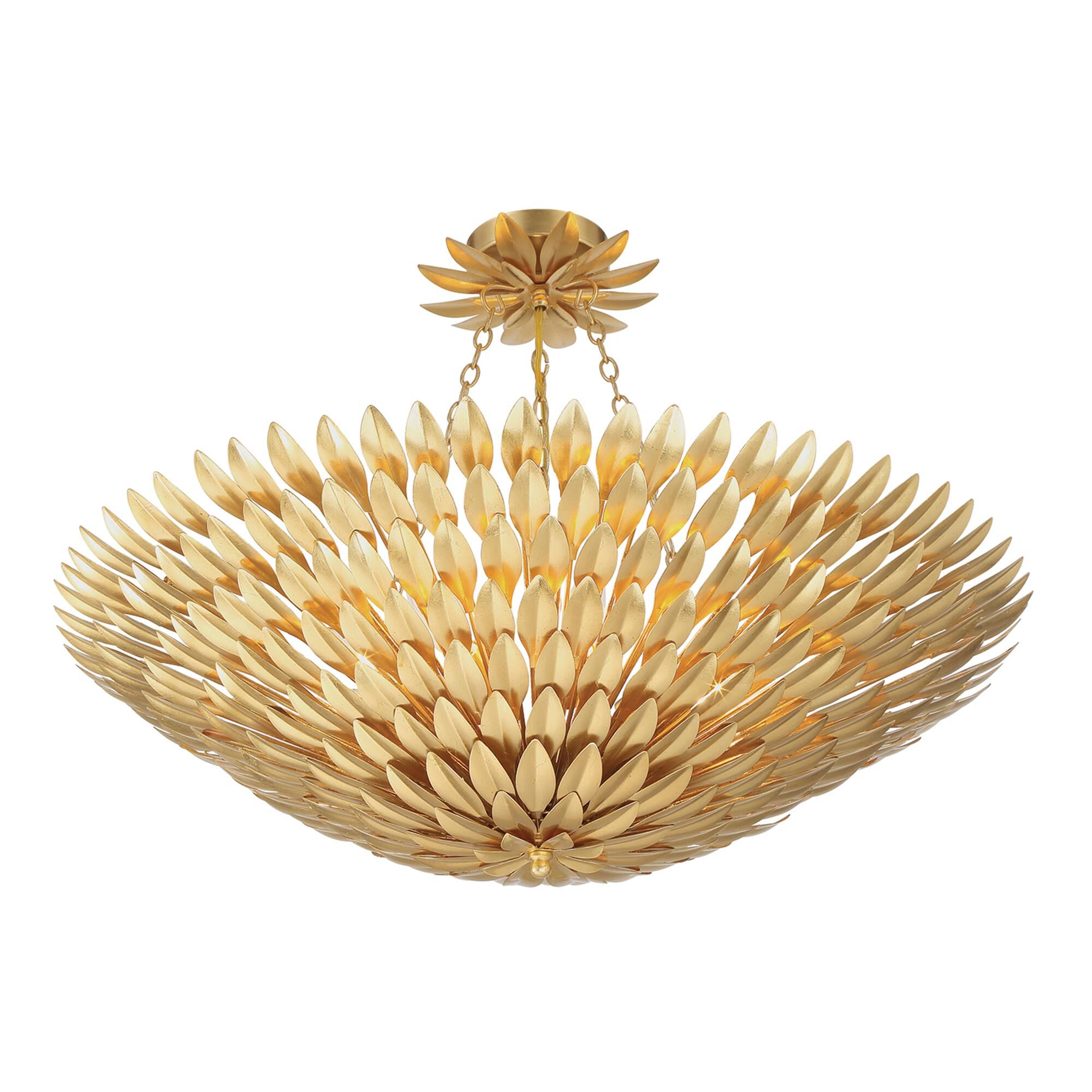 Broche 30 Inch 8 Light Semi Flush Mount,