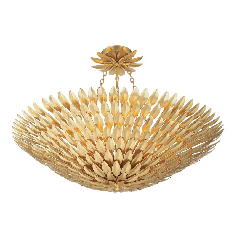 Broche 30 Inch 8 Light Semi Flush Mount by Crystorama