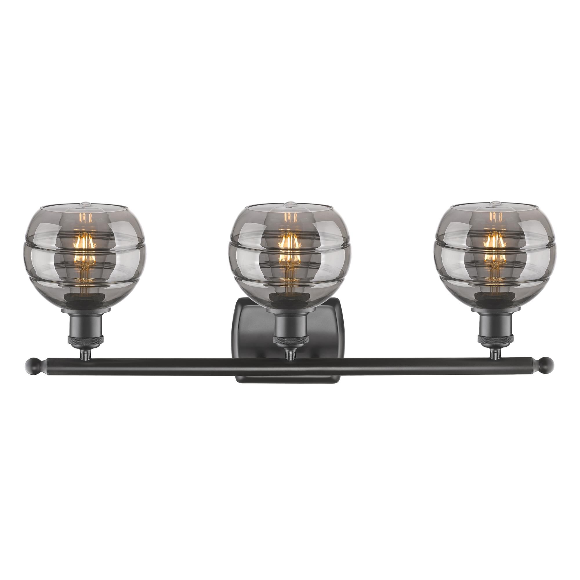 Shown in Oil Rubbed Bronze finish and Light Smoke glass