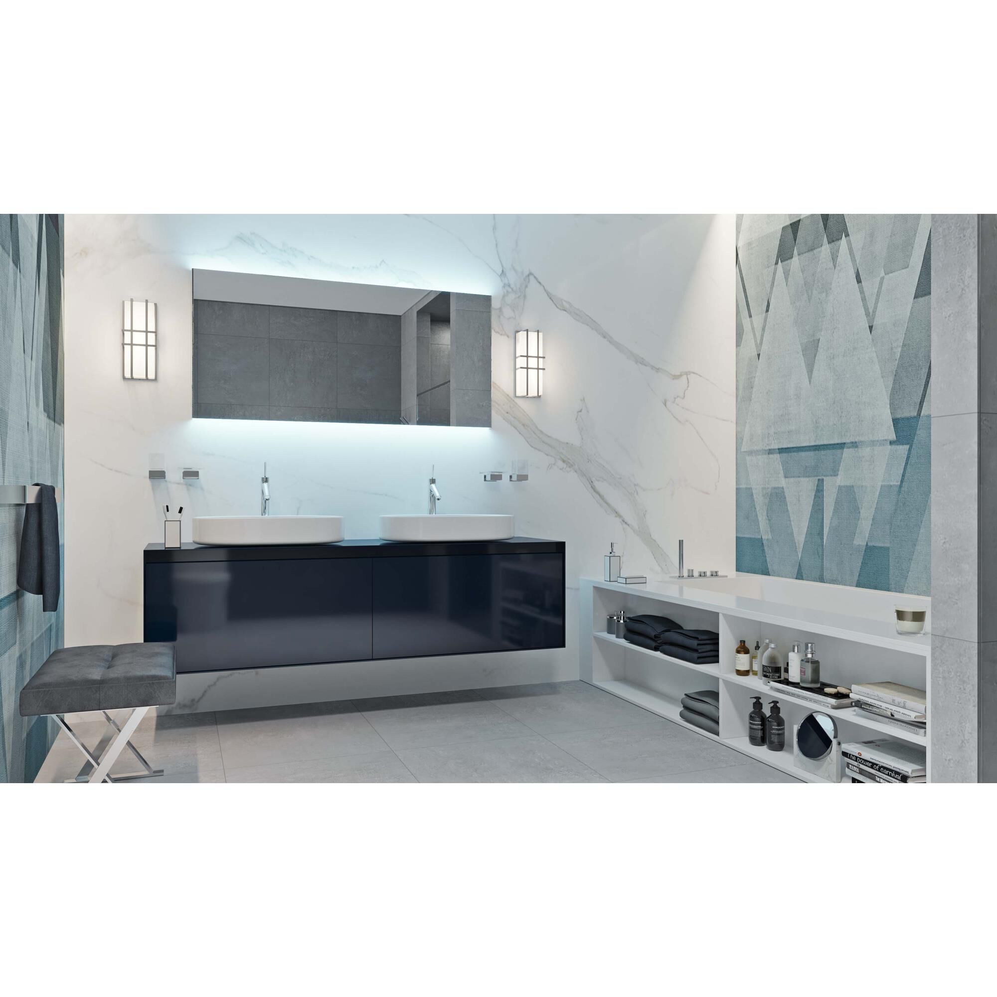 Shown in Satin Nickel finish and White Acrylic shade