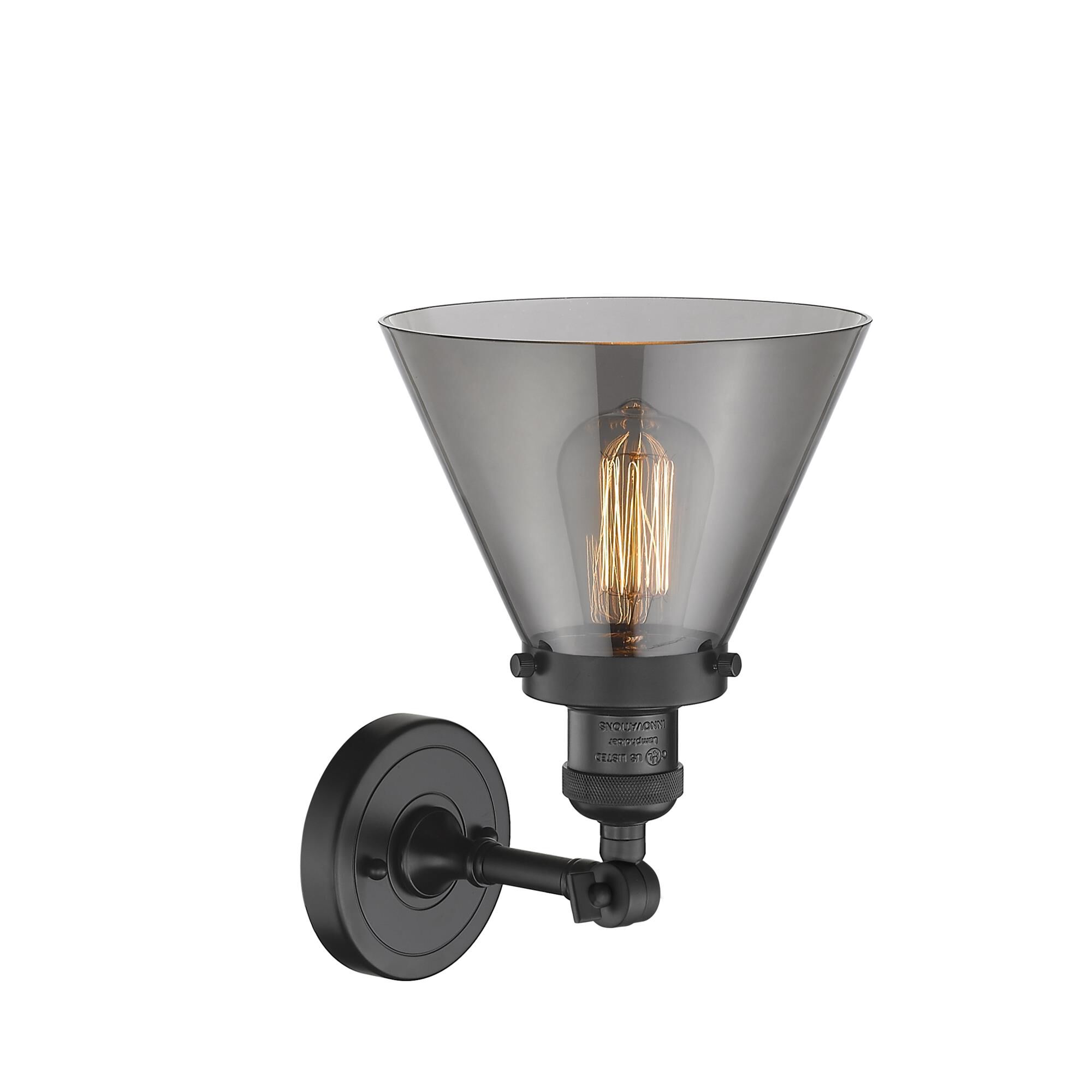 Shown in Matte Black finish and Smoked glass