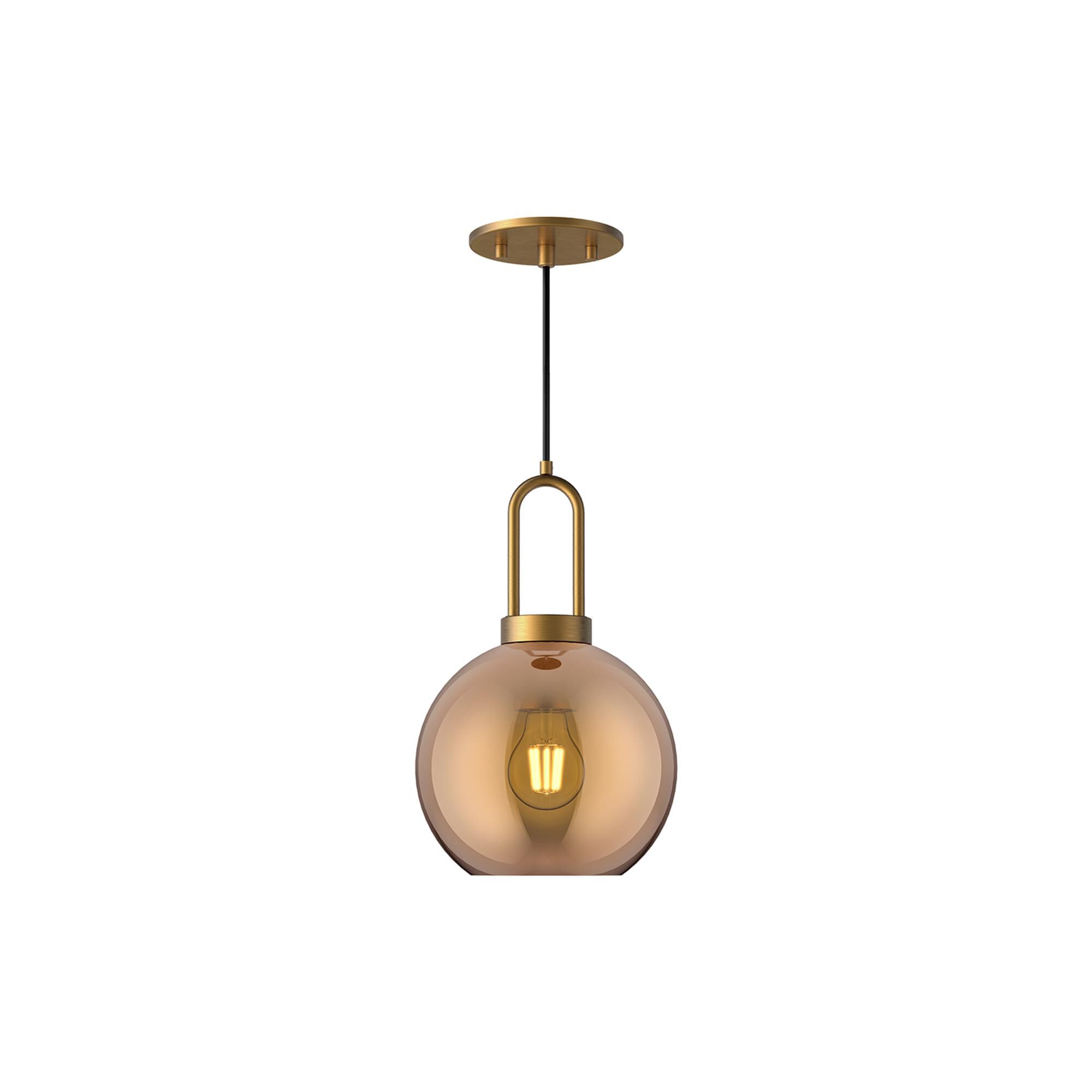 Shown in Aged Gold finish and Copper glass