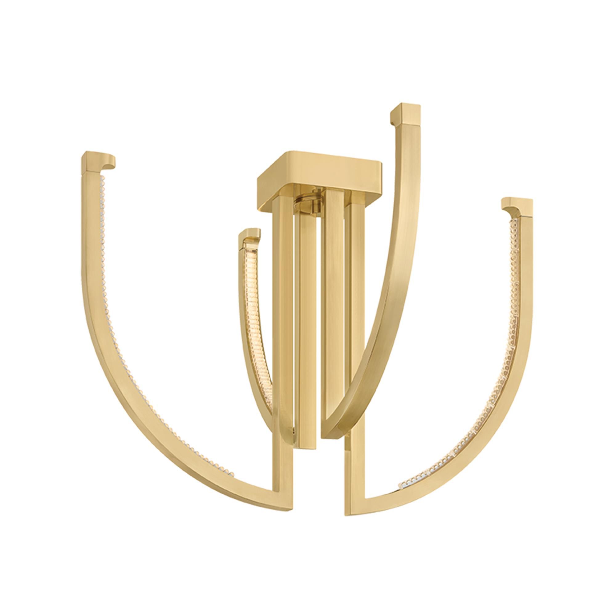 Shown in Vintage Brass finish and Piastre shade
