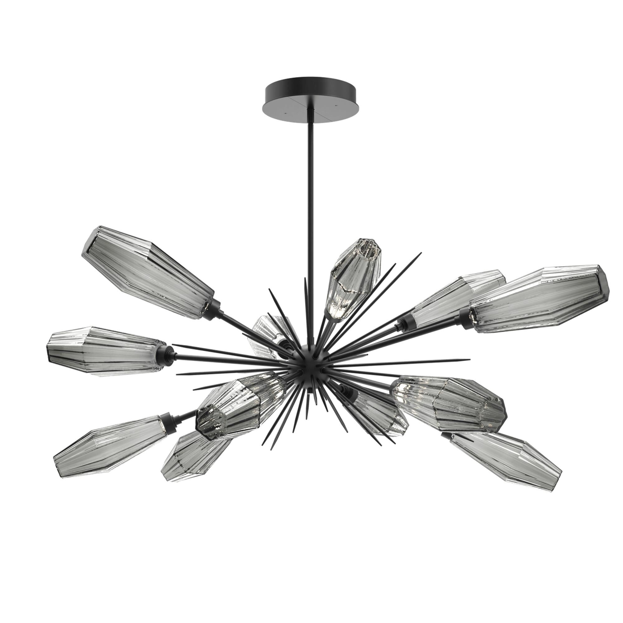 Shown in Matte Black finish and Optic Rib Smoke glass