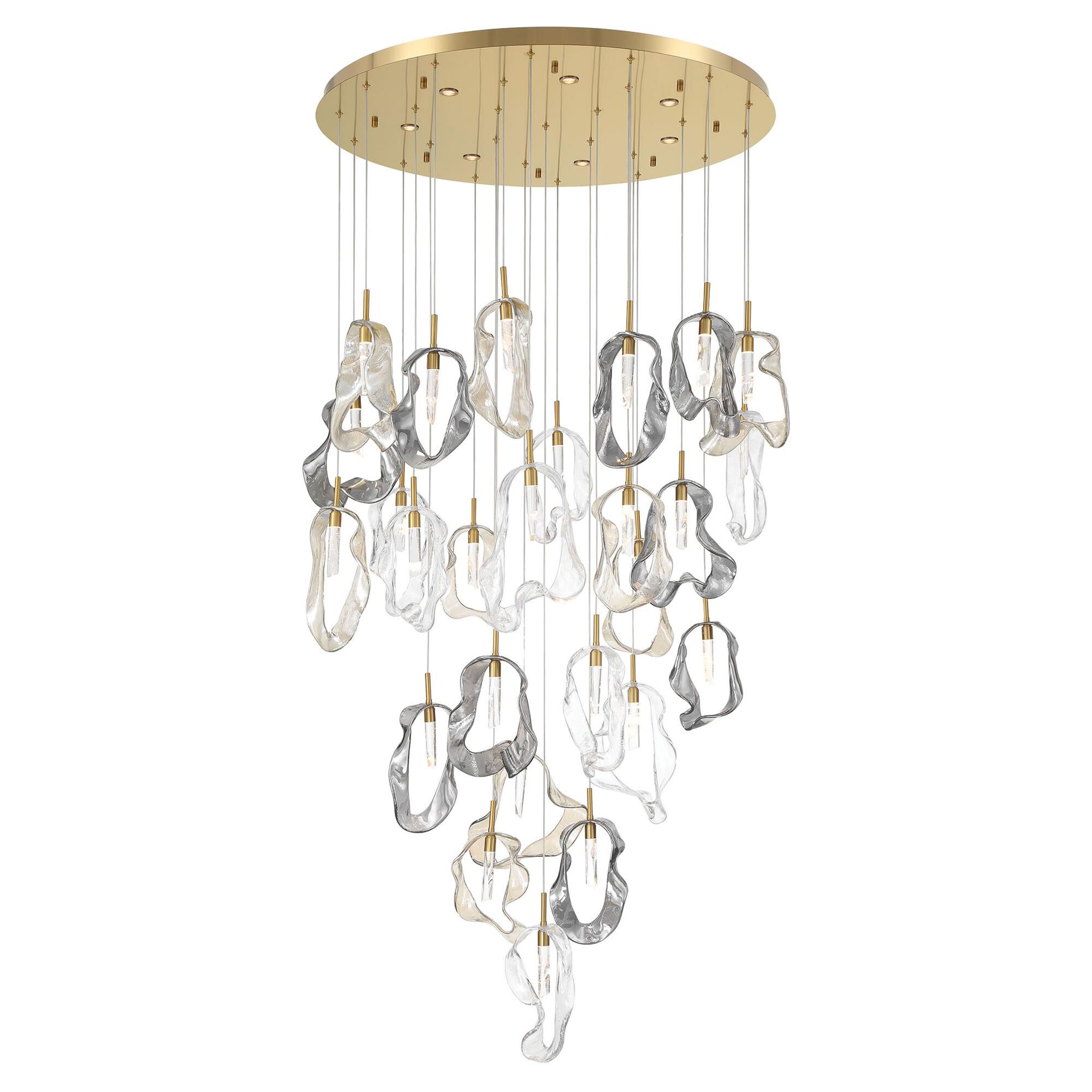 Shown in Gold finish and Mixed glass