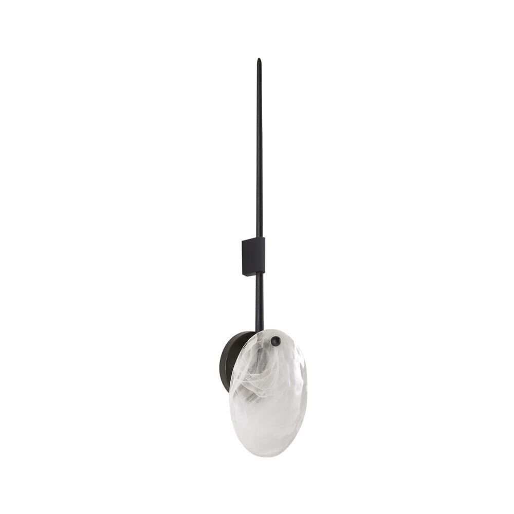 Shown in Blackened Iron finish and Opal Swirl  glass
