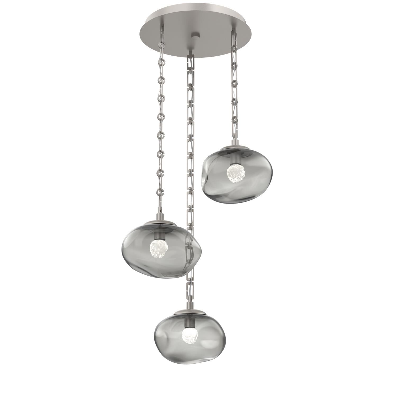 Shown in Beige Silver finish and Smoke glass