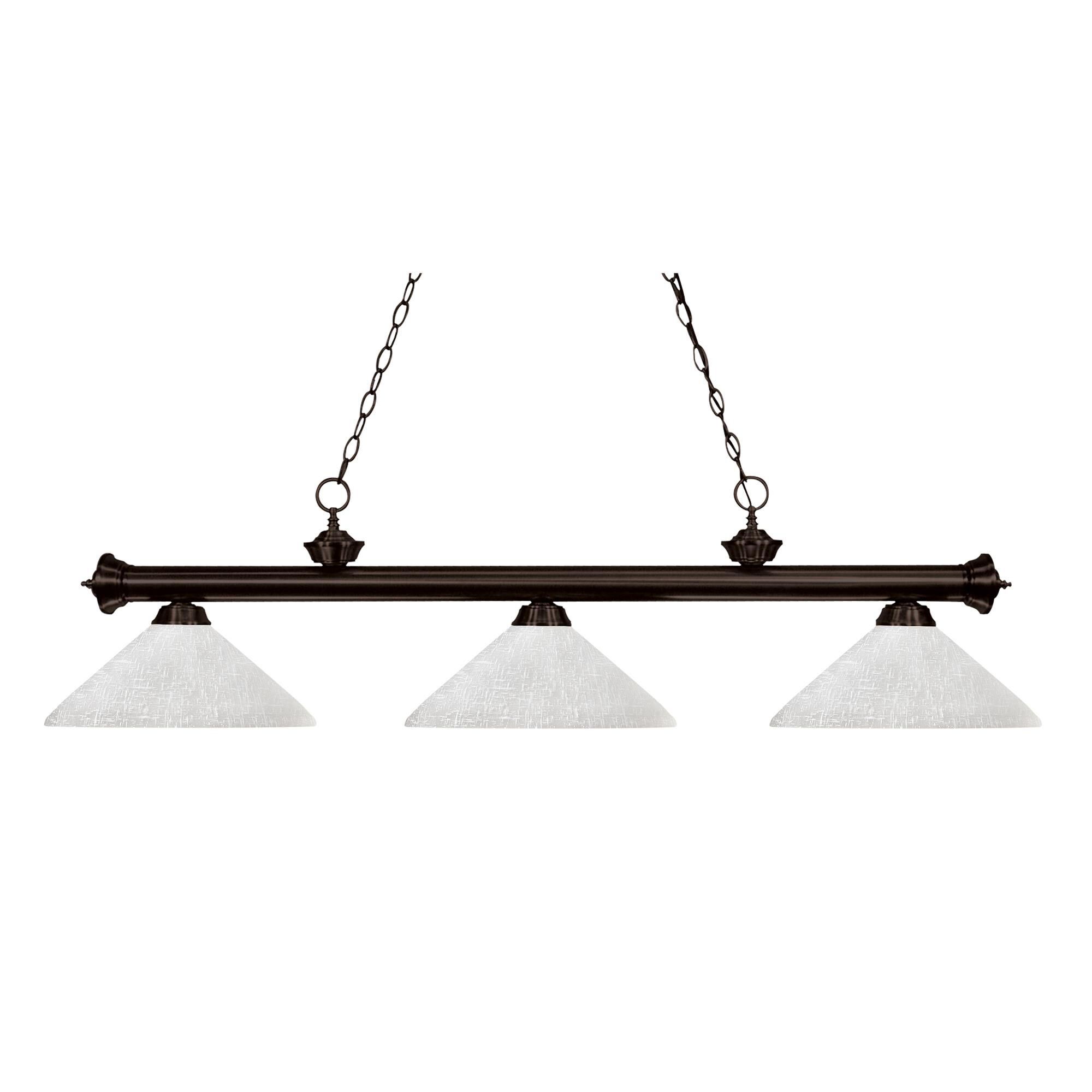 Shown in Bronze finish and Glass shade
