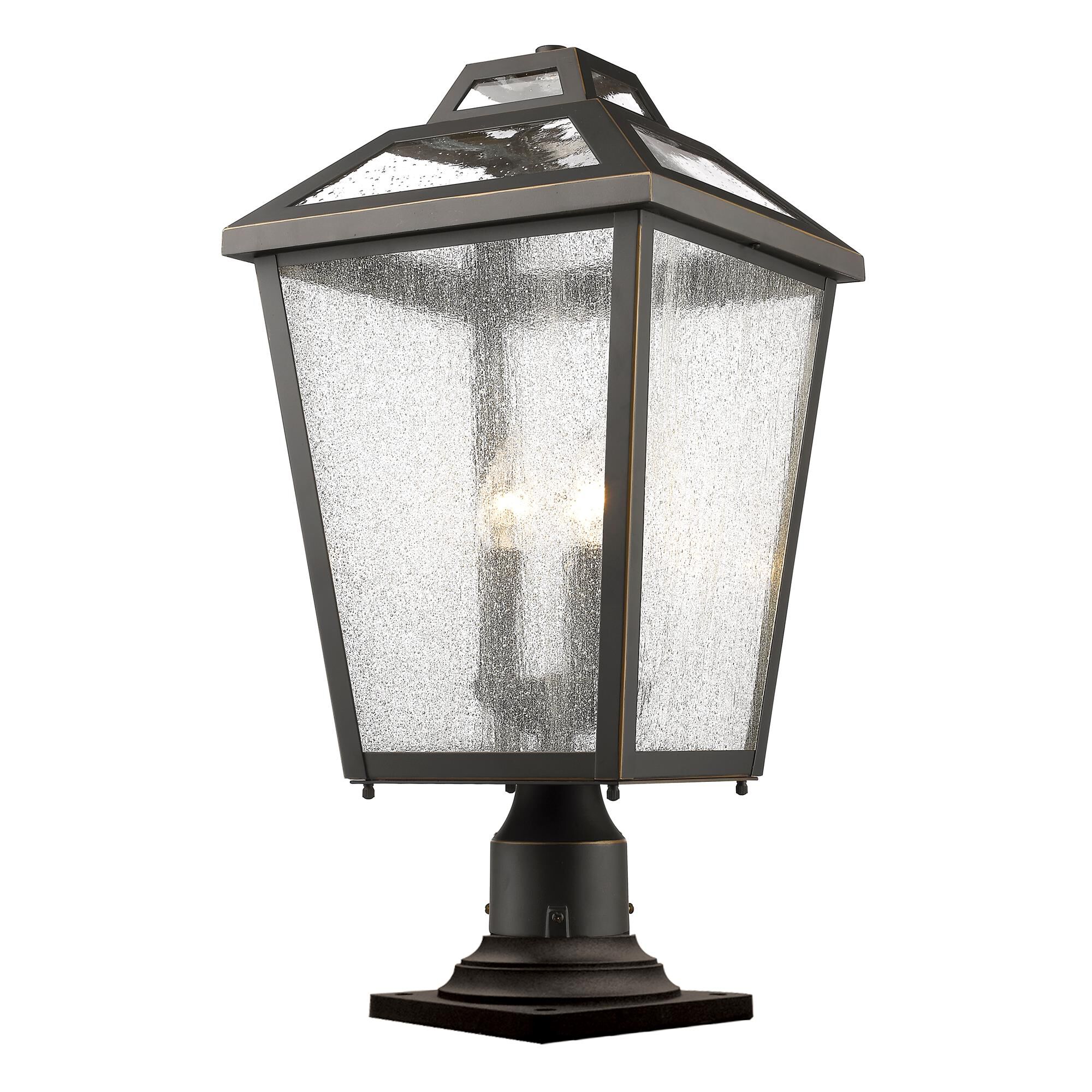 Bayland 22 Inch Tall 3 Light Outdoor Pier Lamp by Z-Lite