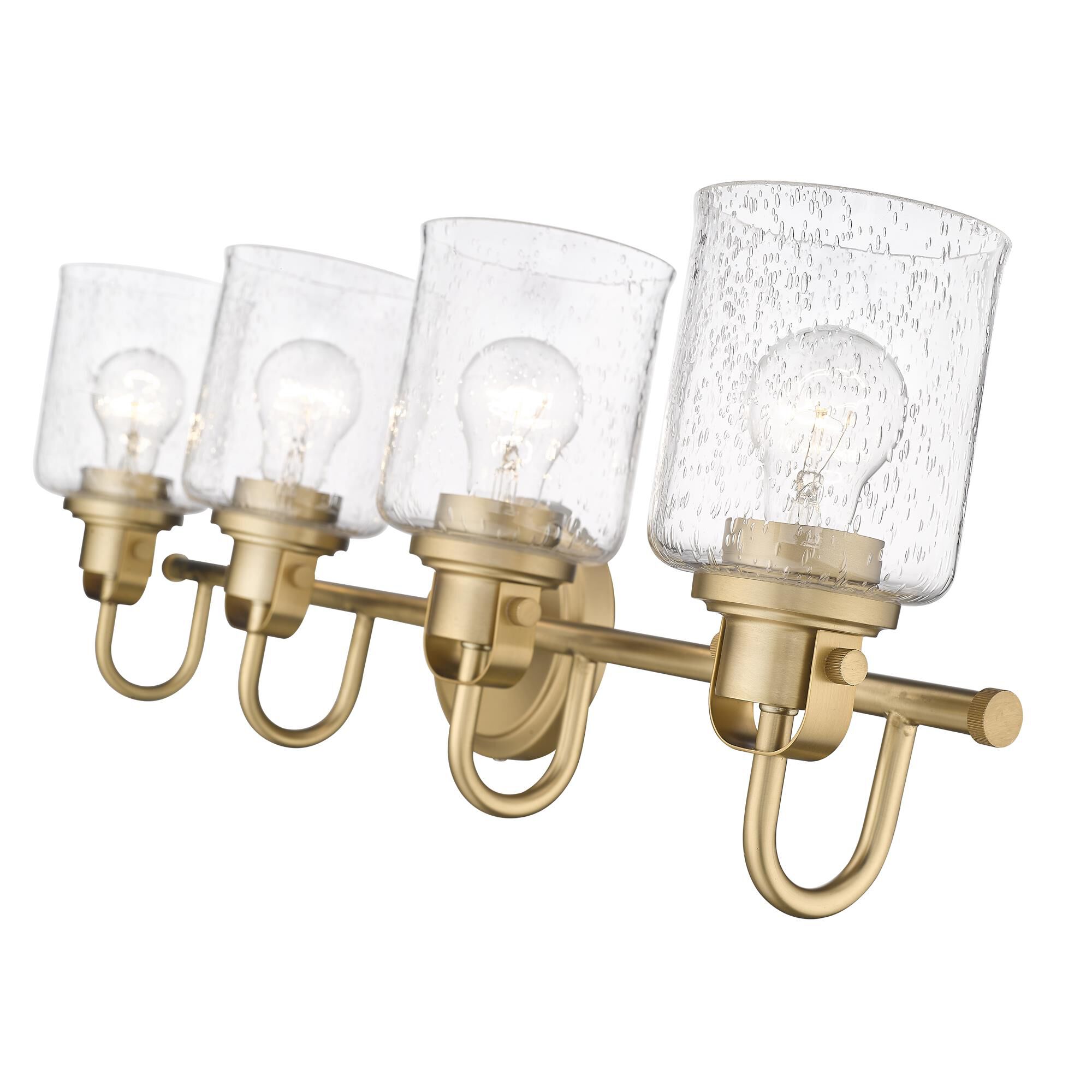 Shown in Heirloom Gold finish and Glass shade