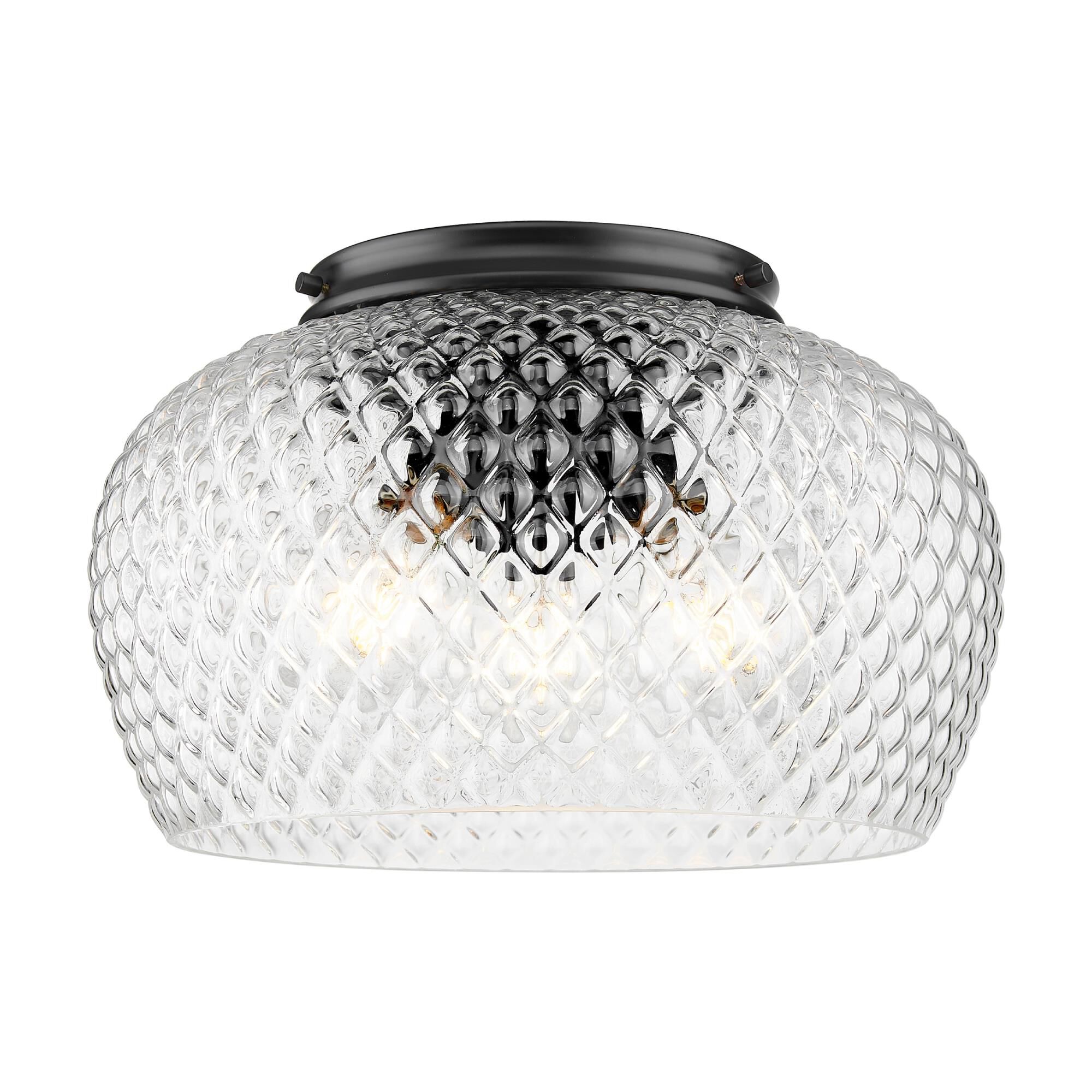 Shown in Matte Black finish and Clear glass