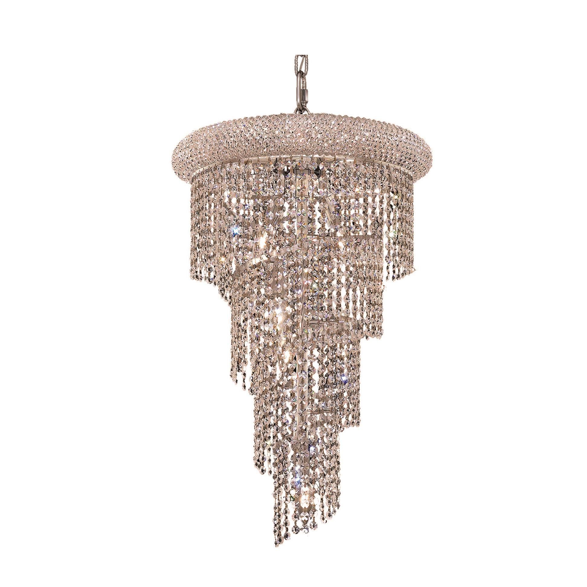 Spiral 16 Inch 8 Light Mini Chandelier by Elegant Lighting