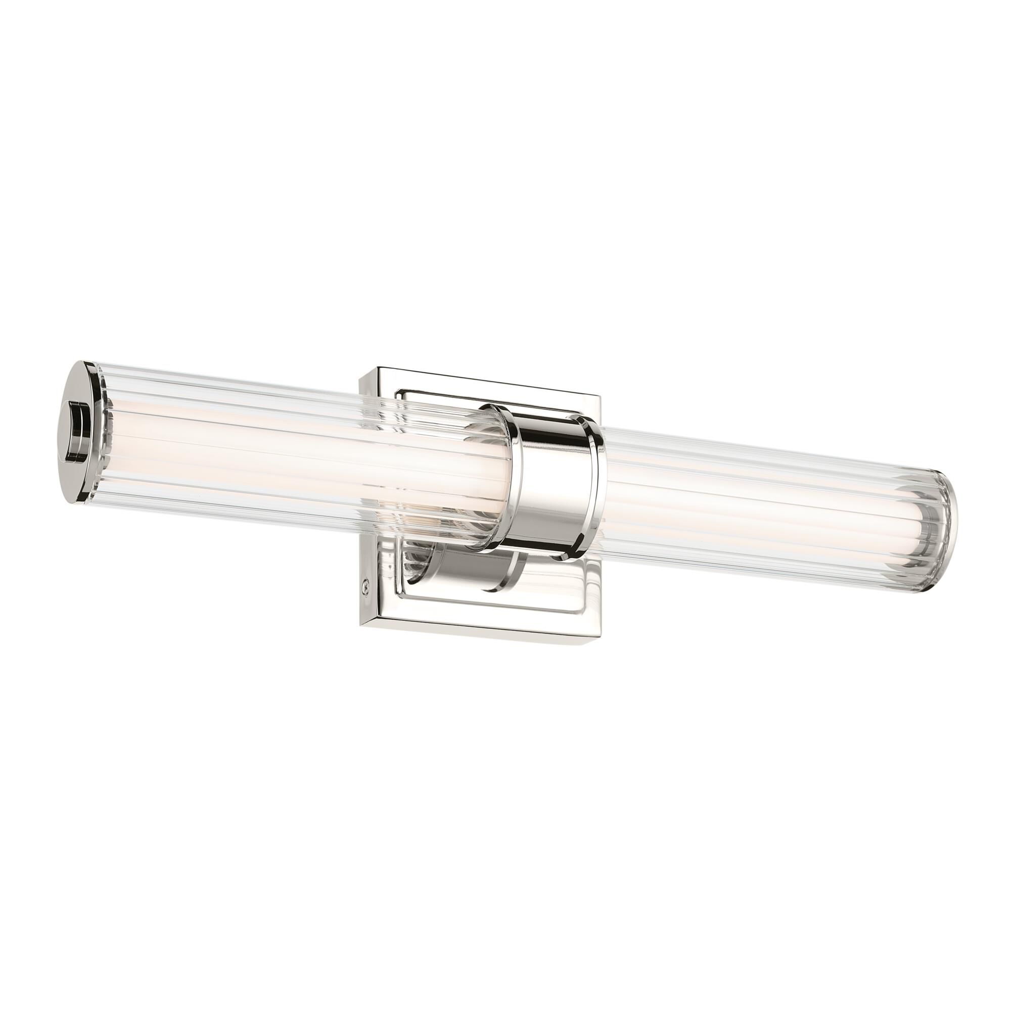 Shown in Polished Nickel finish and Clear Fluted glass