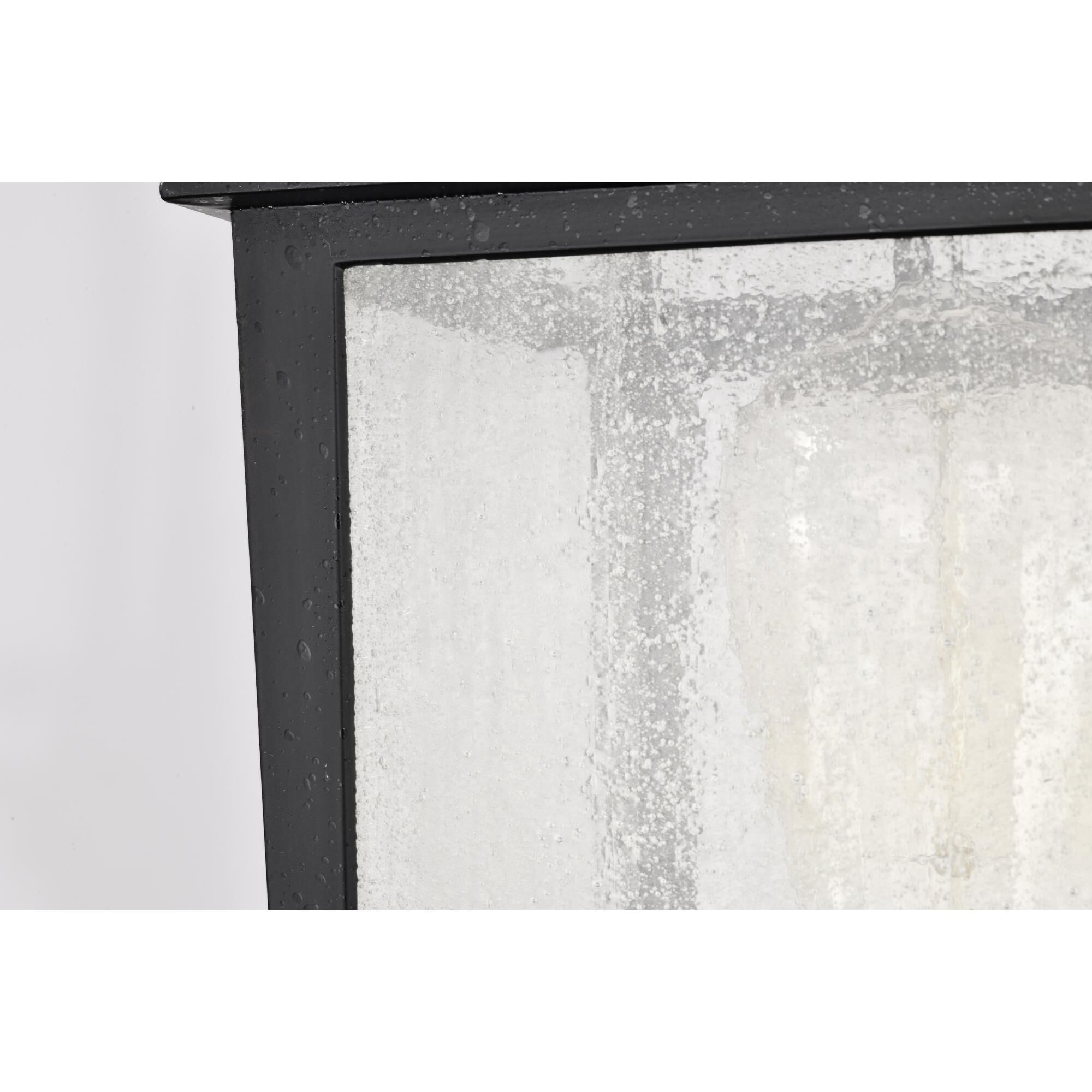 Shown in Textured Black finish and Seeded glass and Seeded shade