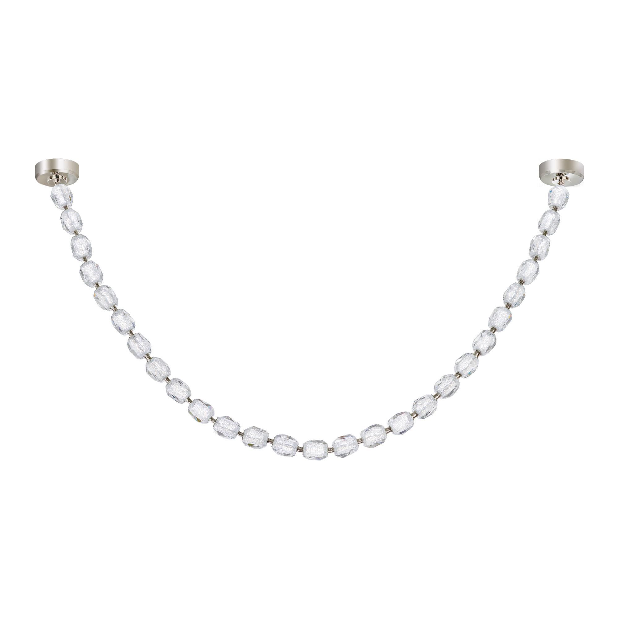 Shown in Polished Nickel finish and Radiance crystal and Crystal glass