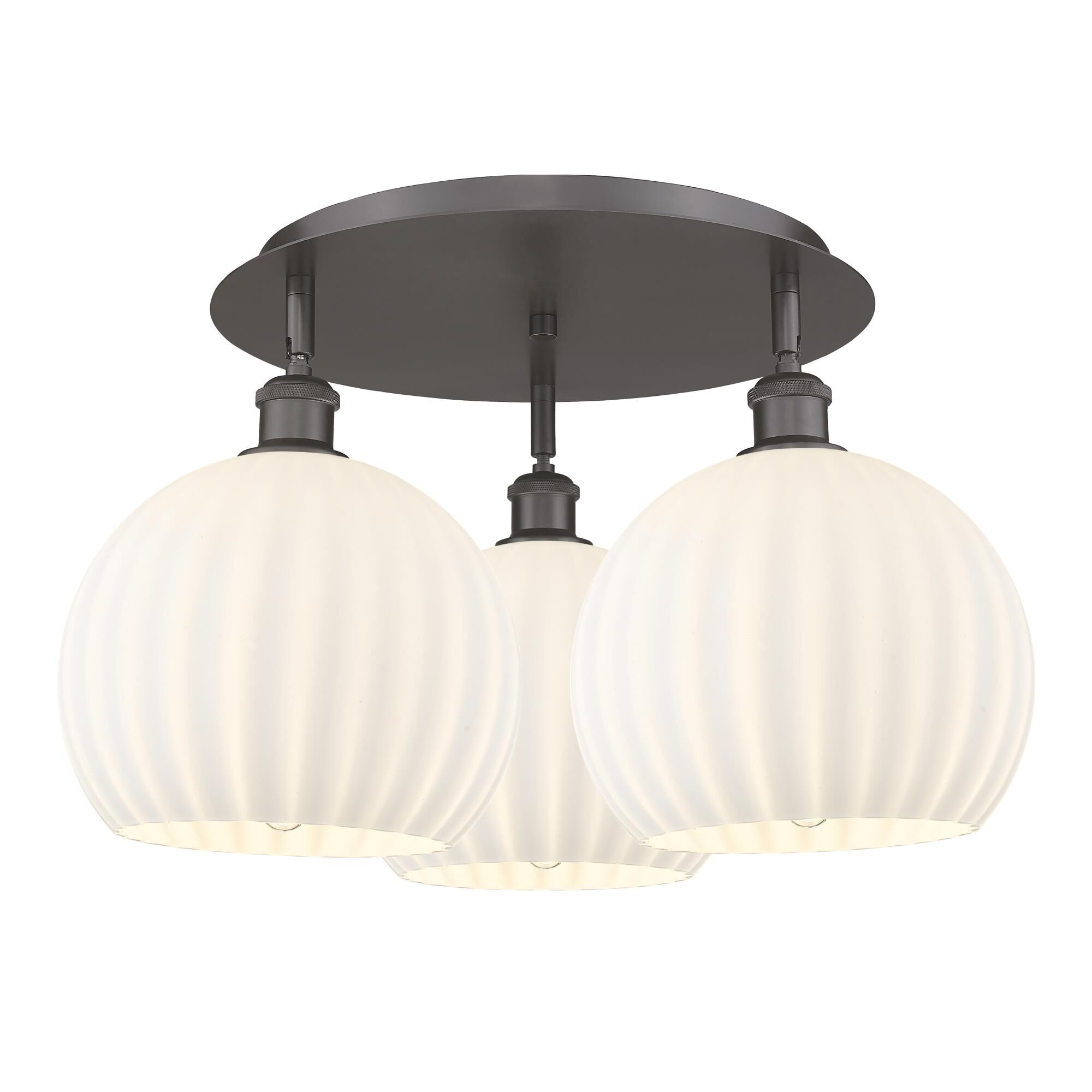 Bruno Marashlian White Venetian 22 Inch Flush Mount by Innovations Lighting