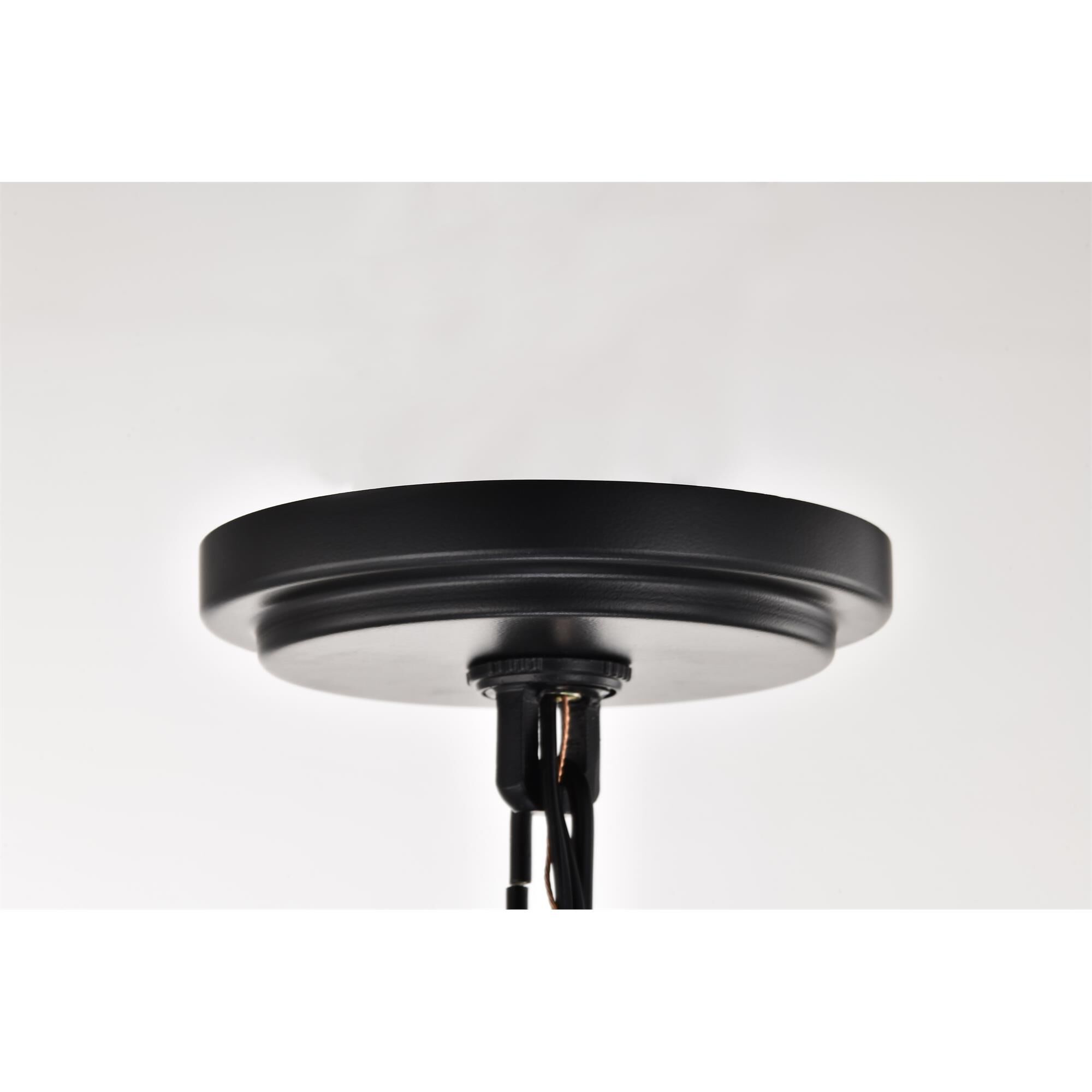 Shown in Matte Black finish and White Opal glass