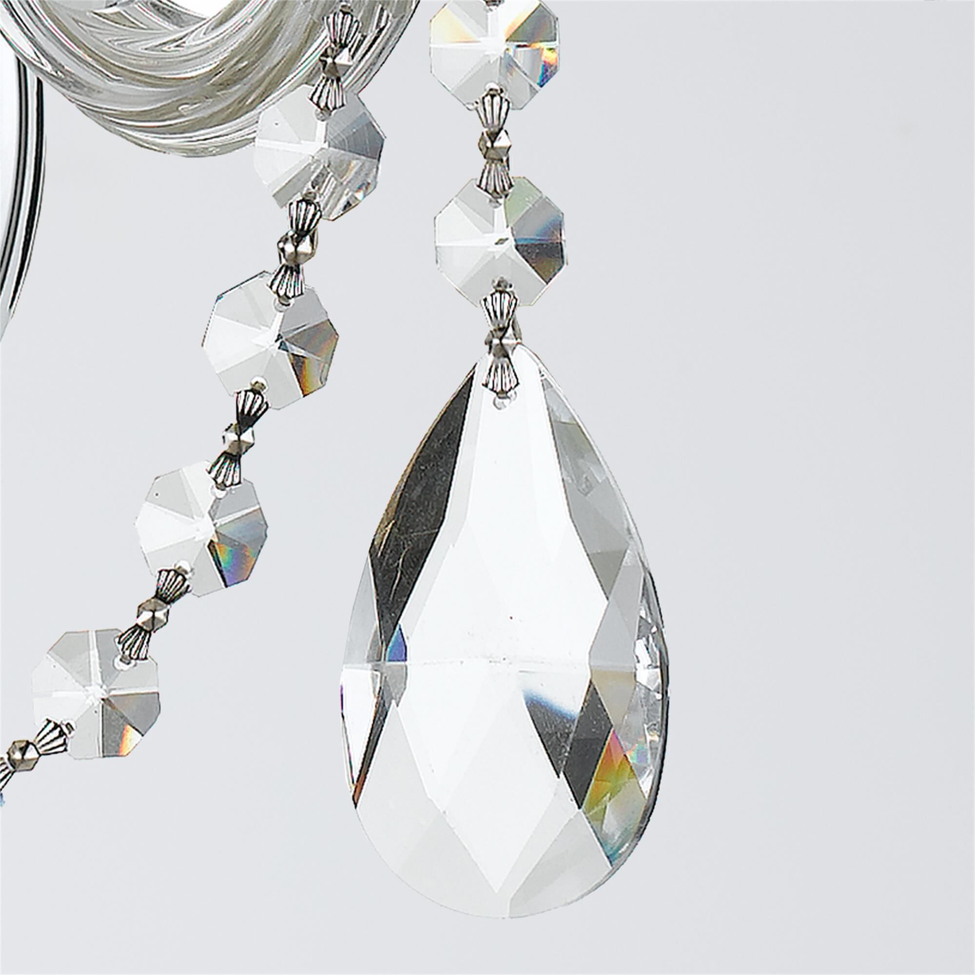 Traditional Crystal 16 Inch 3 Light Wall Sconce,